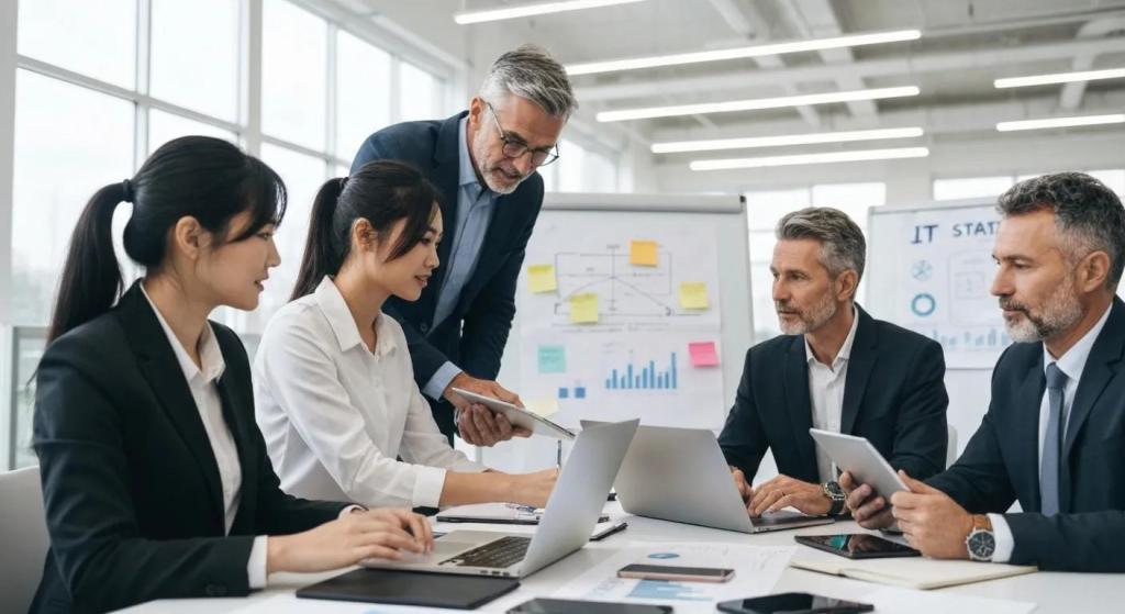 8e1f8d00-b370-46da-97a6-0bcb83ba33dbwebp – Managed IT Services, Consulting, and Support for Businesses and Non Profits Business professionals collaborating on IT strategy